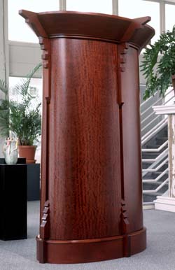 ELLIPTICAL ARMOIRE 8'TX5'X2.5' Bees-wing Andiroba and Mahogany