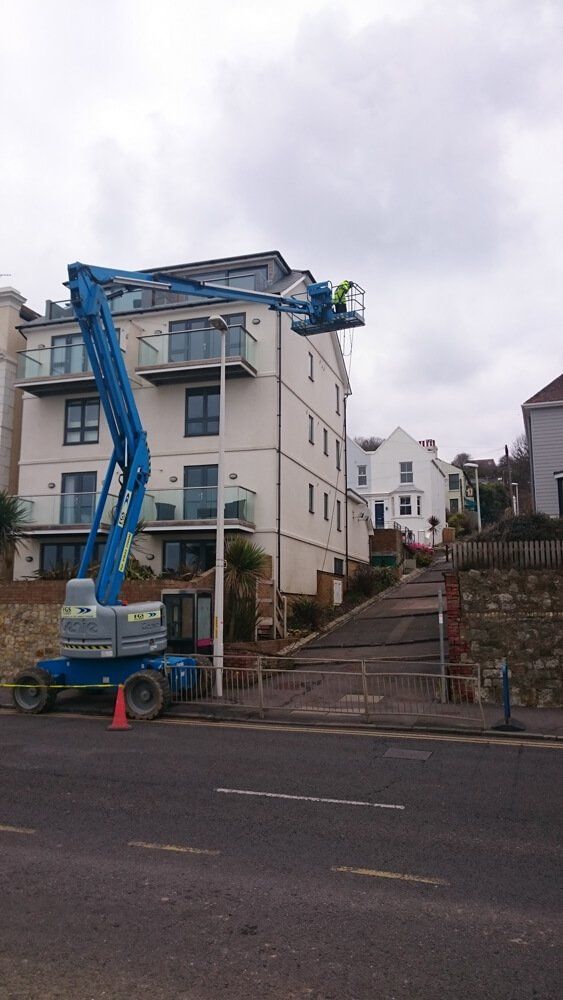 crane outside of building