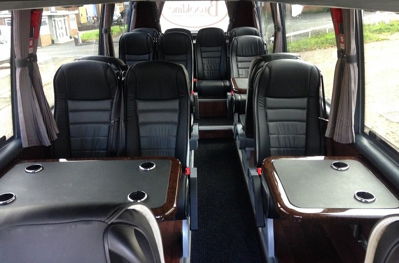 Our Luxury 16 Seater Mini-Coach interior Our Luxury 16 Seater Mini-Coach interior