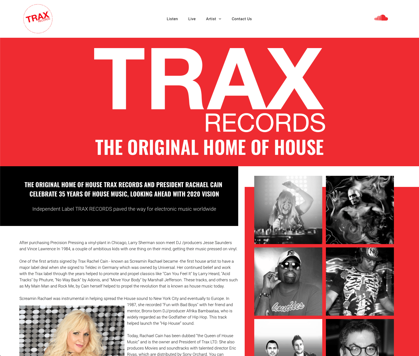 Trax records is the original home of house