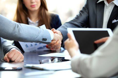 Experts meeting the customer