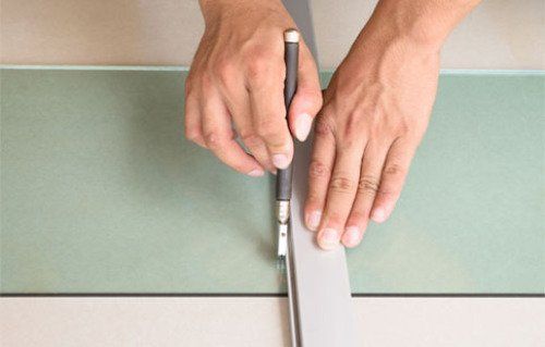 Shower Glass — Cutting Glass Using Cutter in Yorba Linda, CA