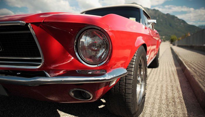Windshield Repair — Red Vintage Car in Sandy, UT Windshield Repair — Red Vintage Car in Sandy, UT