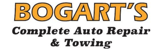 The logo for bogart 's complete auto repair and towing