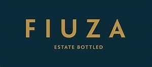 A logo for fiuza estate bottled on a blue background