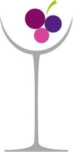 A martini glass with grapes in it on a white background.