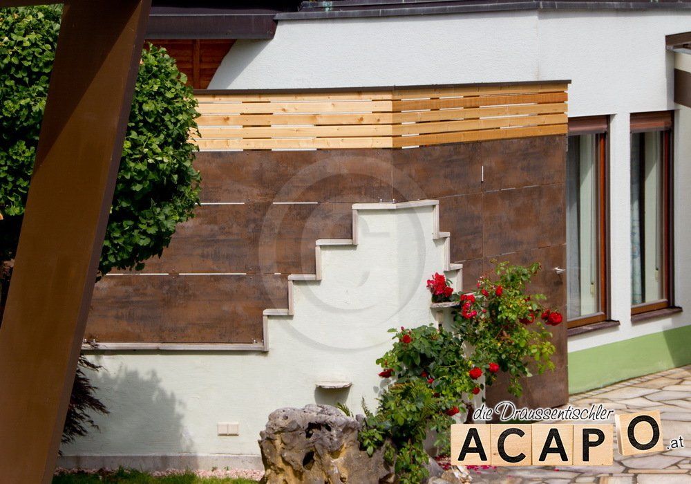 Sichtschutz auf Mauerwerk