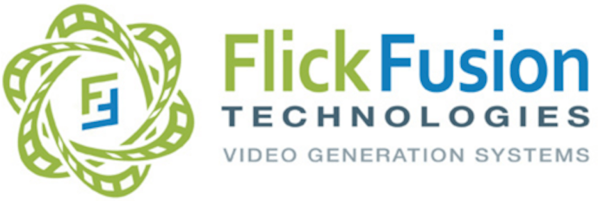 Flick Fusion Technologies logo: green and blue abstract design with text 