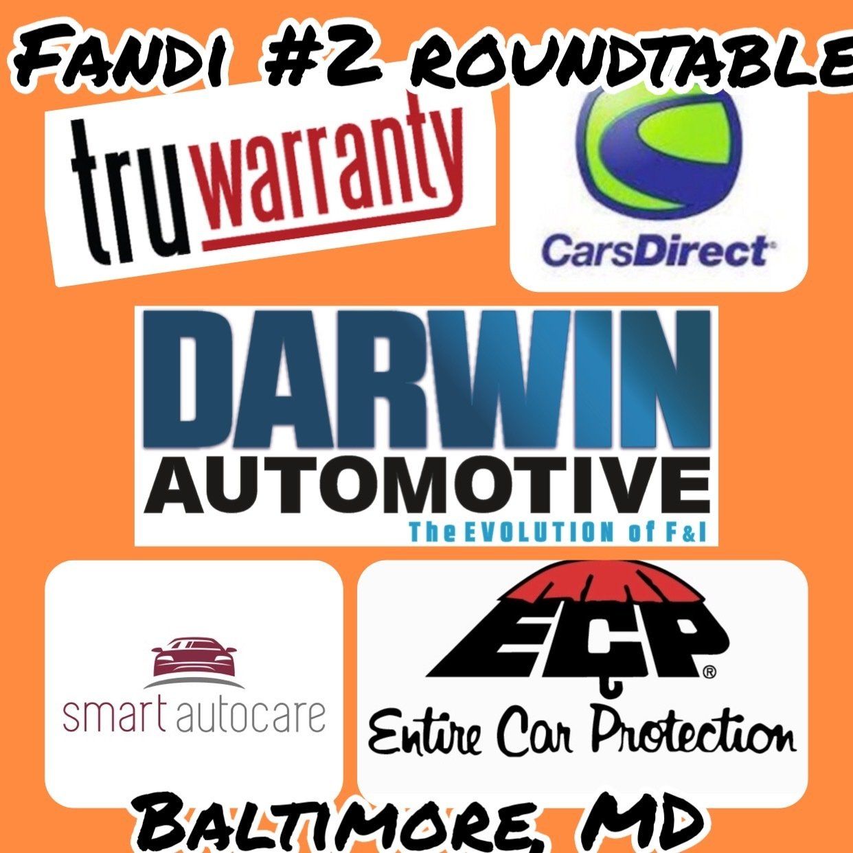 Graphic for FANDI #2 Roundtable in Baltimore, MD. 