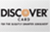 Discover Card logo. Dark text with orange circular dot.