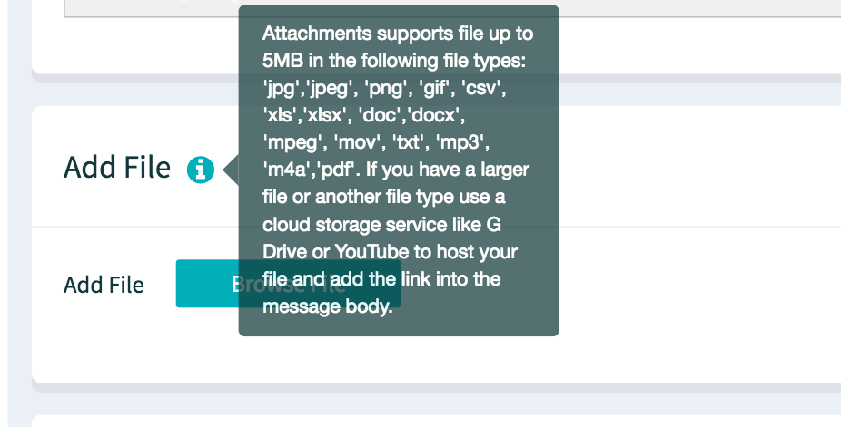 A screenshot of a web page that says add file