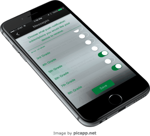 A cell phone with a screen that says messages on it