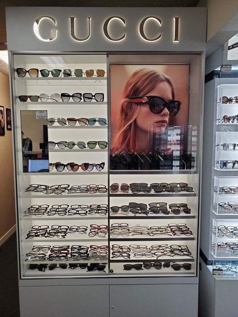 Many Eyewear Displayed in Optical Shop — Chino, CA — Chino Optometry Center