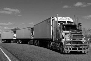 semi truck on road