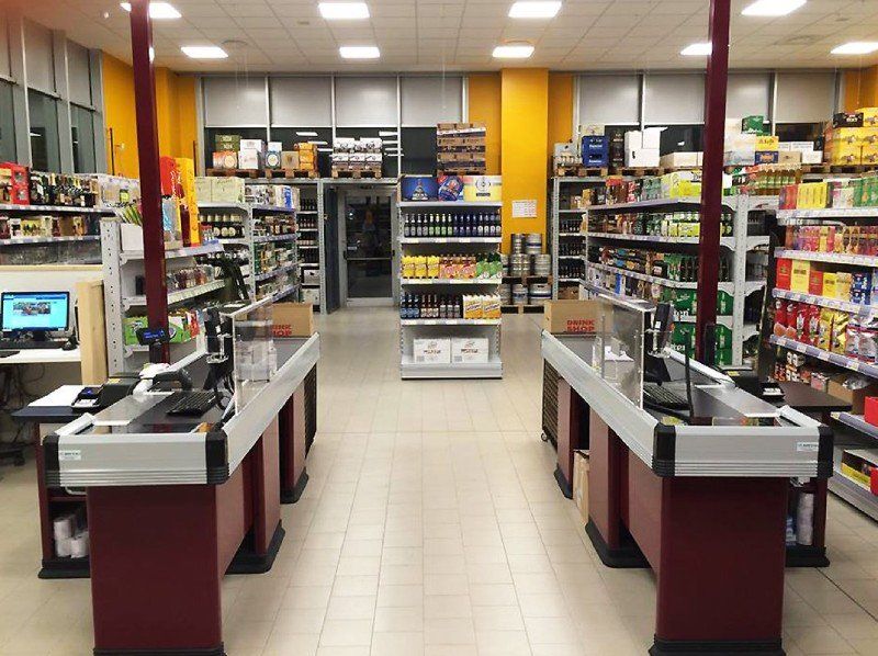 banco cassa in supermercato