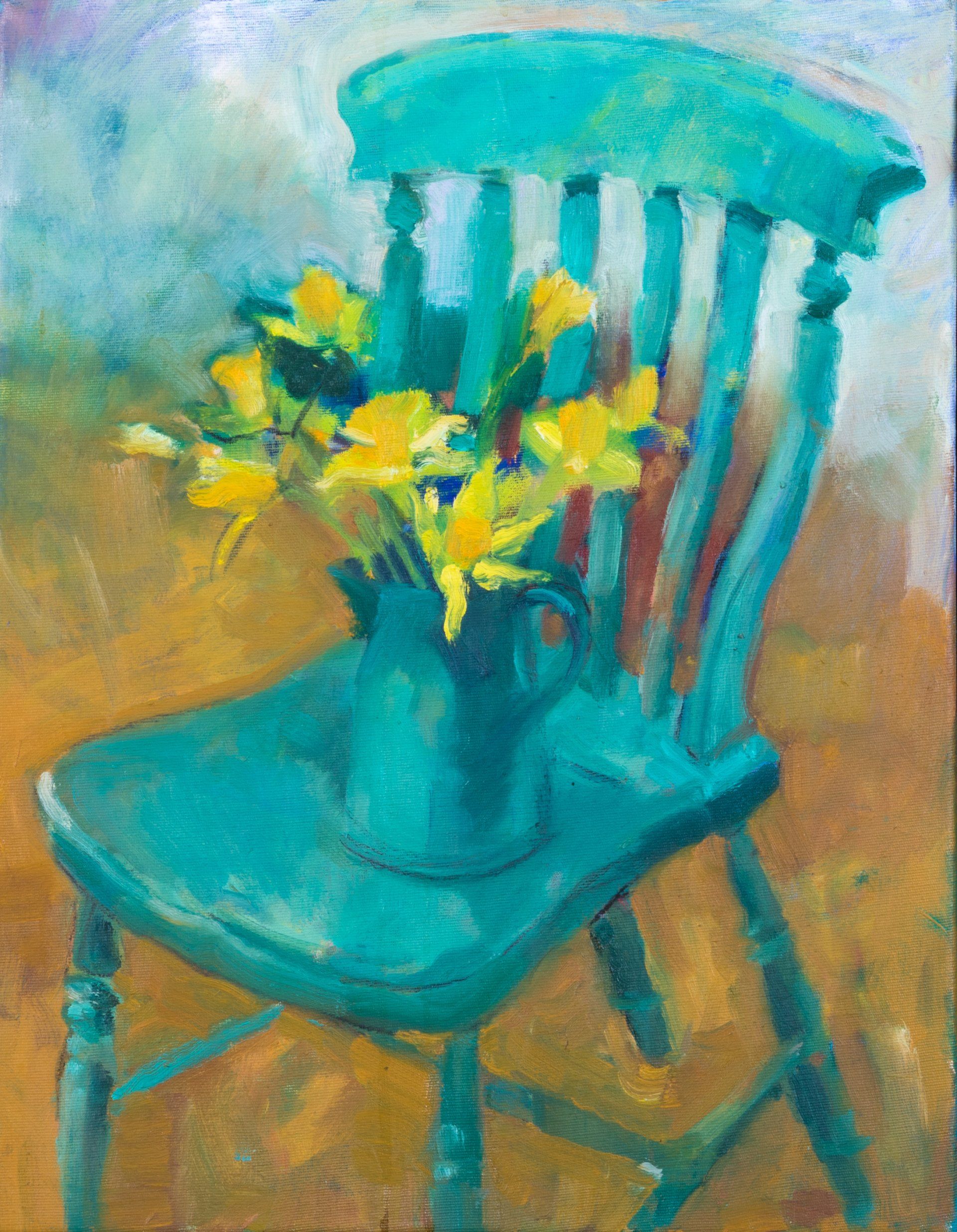 Sally Scott Artist Oil Painting 