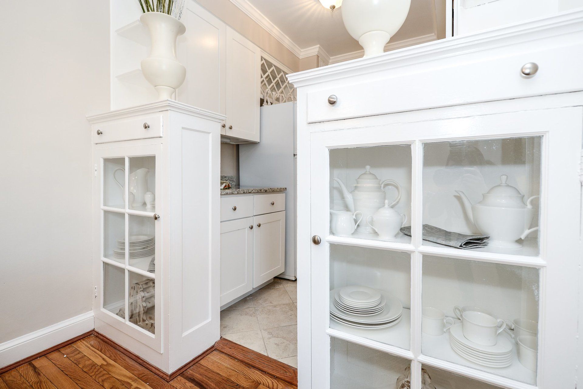 Custom Glass-Panel China Cabinets add Vintage Charm