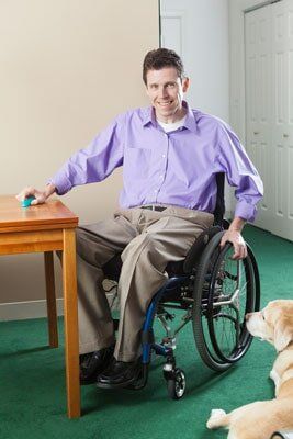 Happy Guy on a Wheelchair - Short-Term Nursing & Rehab in Marengo, IL Happy Guy on a Wheelchair - Short-Term Nursing & Rehab in Marengo, IL