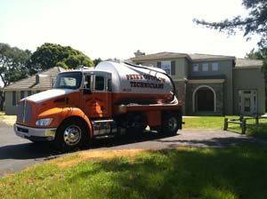 Our truck in front of a house