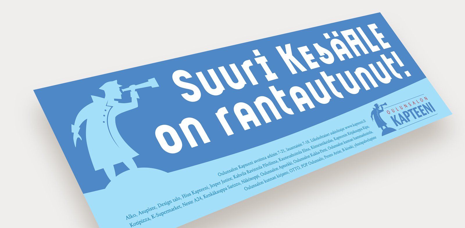 Kauppakeskus Kapteeni, ilmoitus