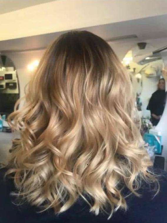 curly hair at hairdressers in toddington
