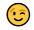 Emoji, der ein Auge zuhat