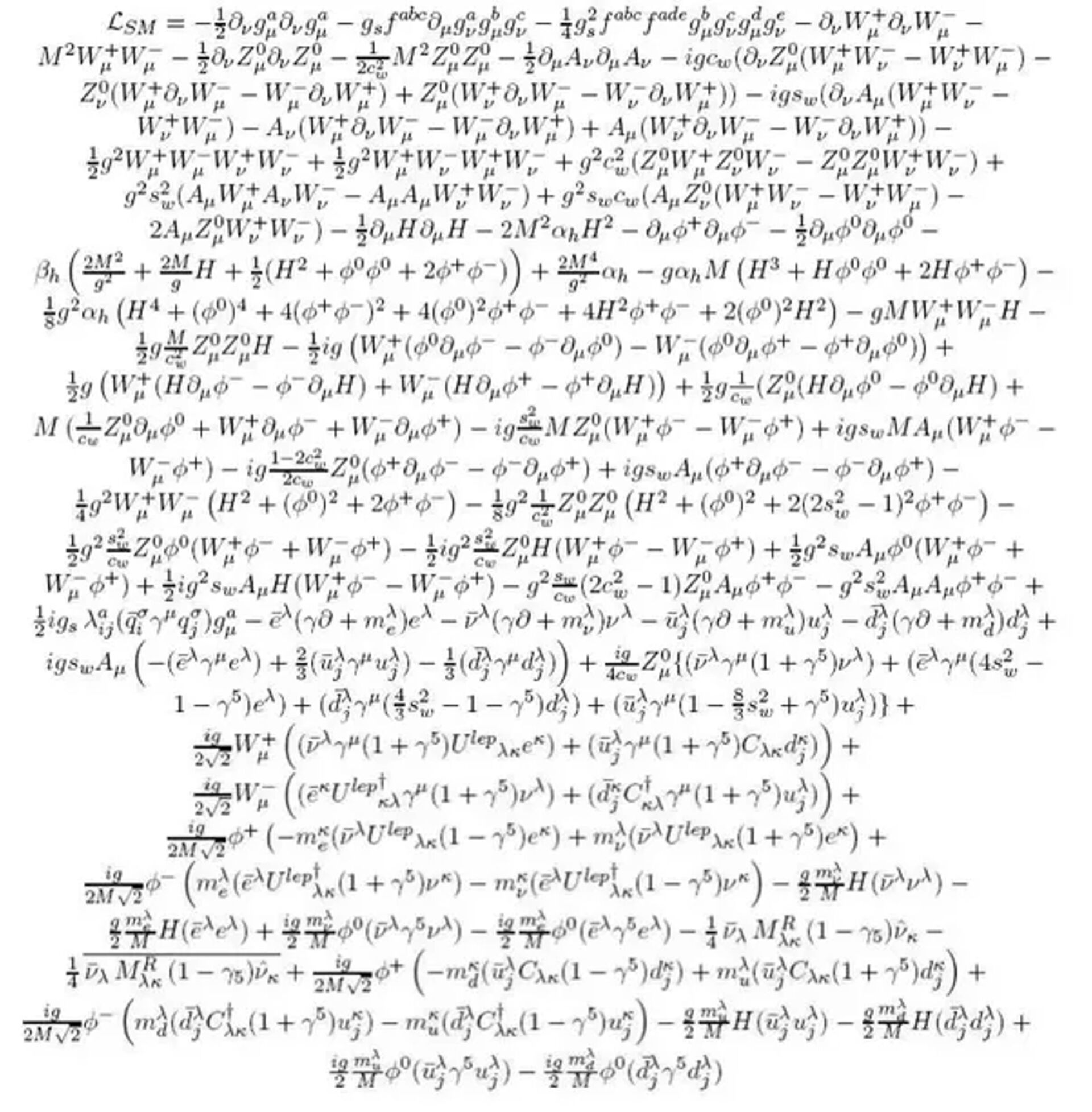 Für die Blinden unter uns: ich habe ein Bild gepostet, auf dem eine einfache Formel sichtbar ist. Die Formel dehnt sich über 27 Zeilen, enthält sämtliche griechischen Buchstaben, überall hoch- und tiefgestellten Variablen und ein Labyrinth aus Klammern