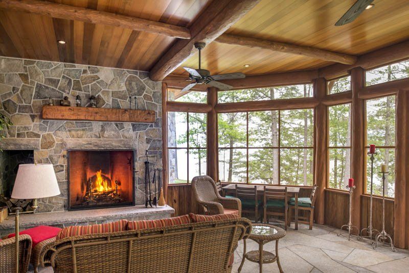 Custom Fireplace Design, Adirondack Mountains 1