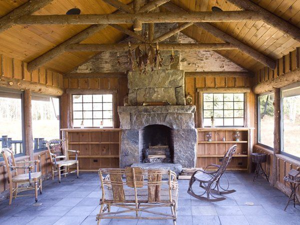 Custom Fireplace Design, Adirondack Mountains 12