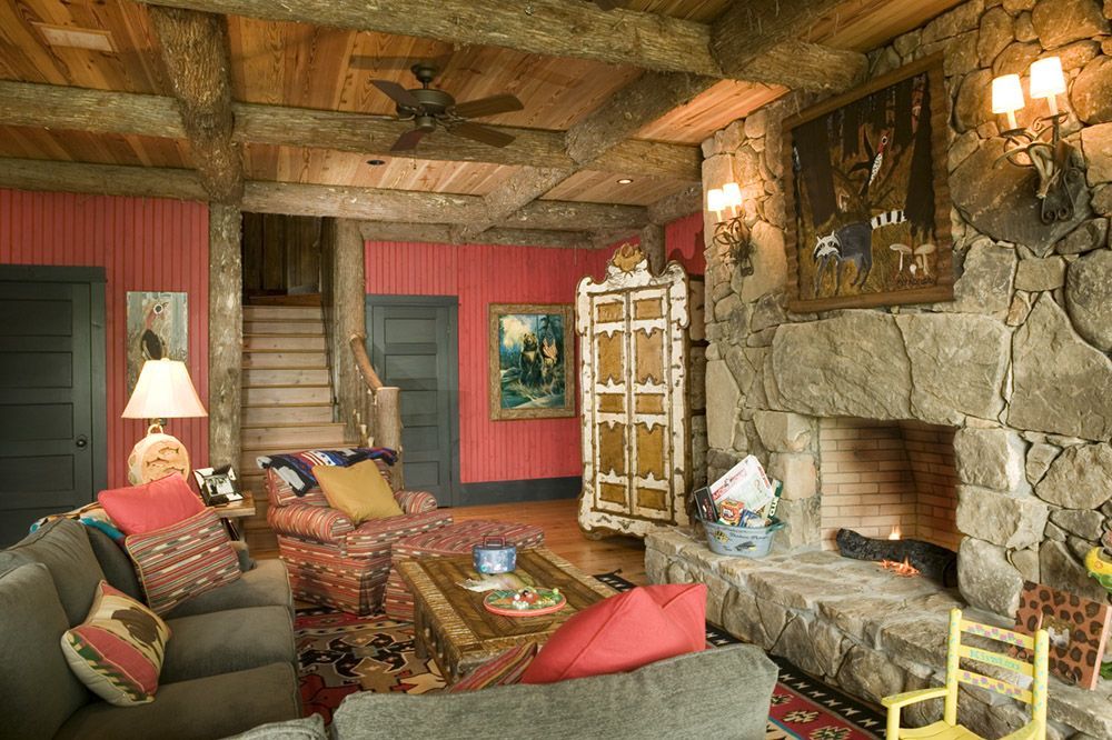Custom Fireplace Design, Adirondack Mountains 31