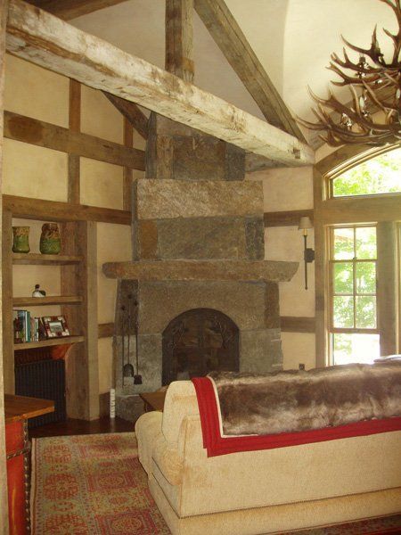 Custom Fireplace Design, Adirondack Mountains 25