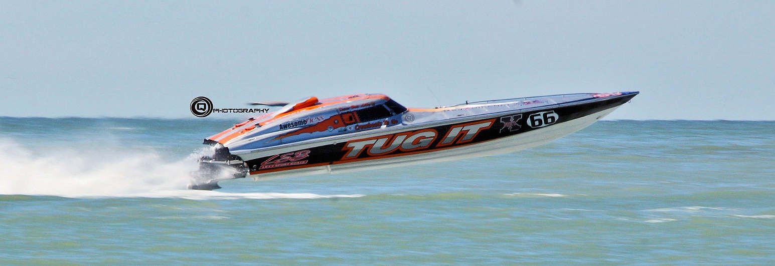 #66 Tug It Offshore Racing  - 6th Place in 2018 OPA World Championships in Super Vee Lite Class - Photo by Q-Photography