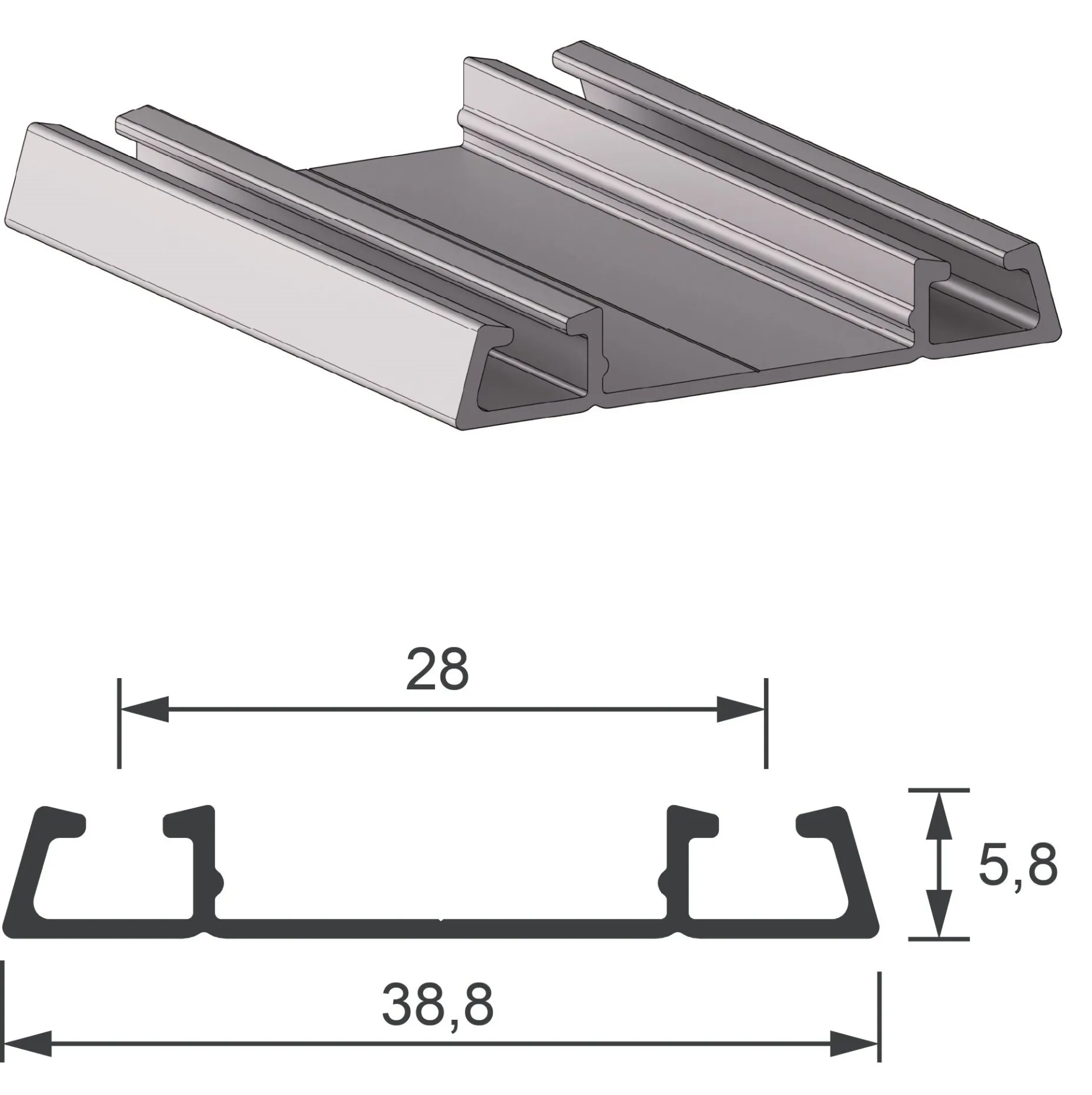 Gm Herrajes SAS - Riel 1050