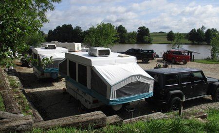 Camper RV Hookups at Smurfwood Trails