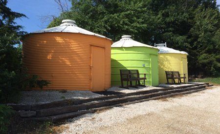 Grain Bin Huts Campsites in Missouri