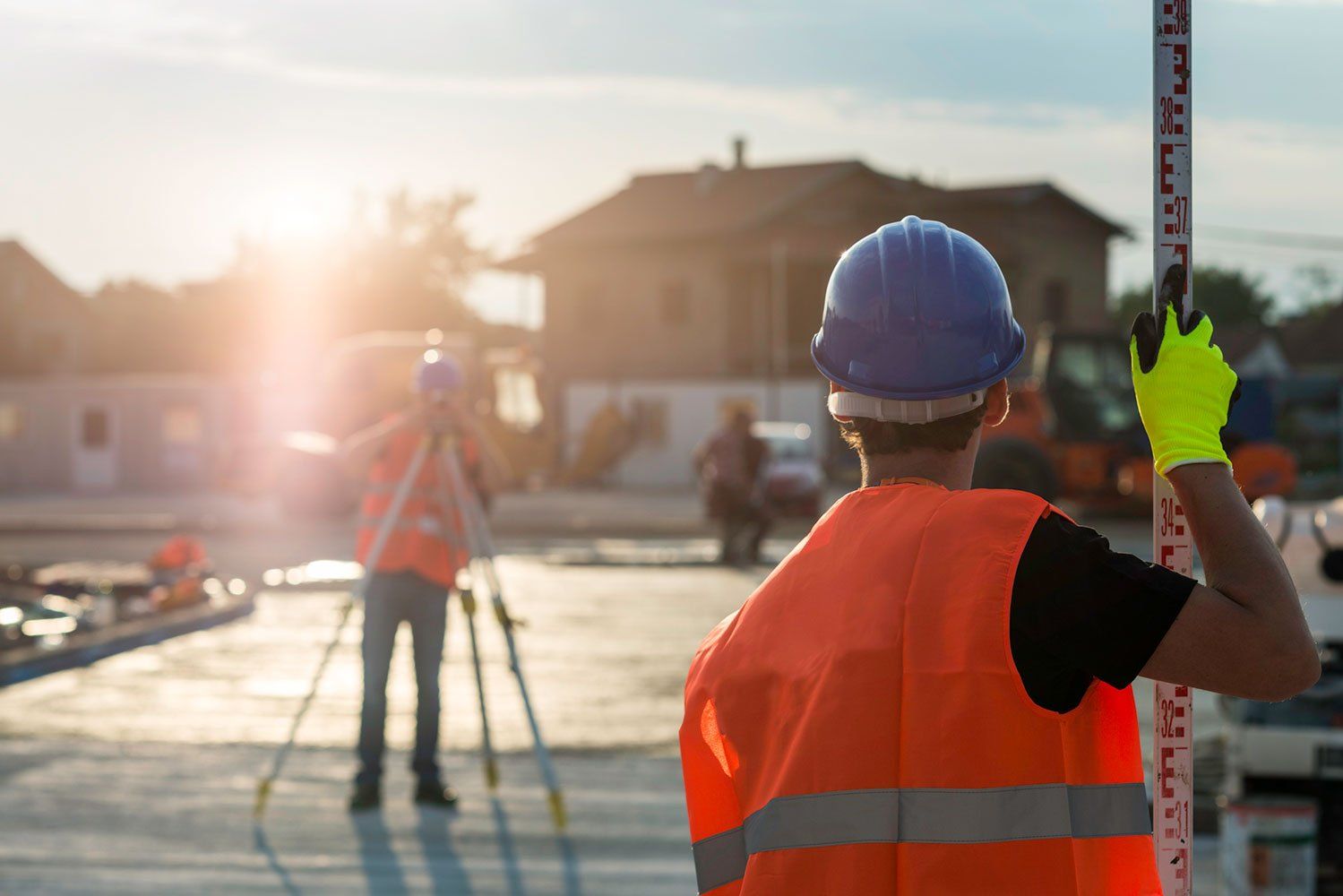 Surveyors Working at the Construction Site — Jasper, AL — C&C Surveying Inc.