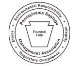 Pennsylvania Septage Management Association logo: Environmental Responsibility, Ethics, Integrity, Regulatory Compliance