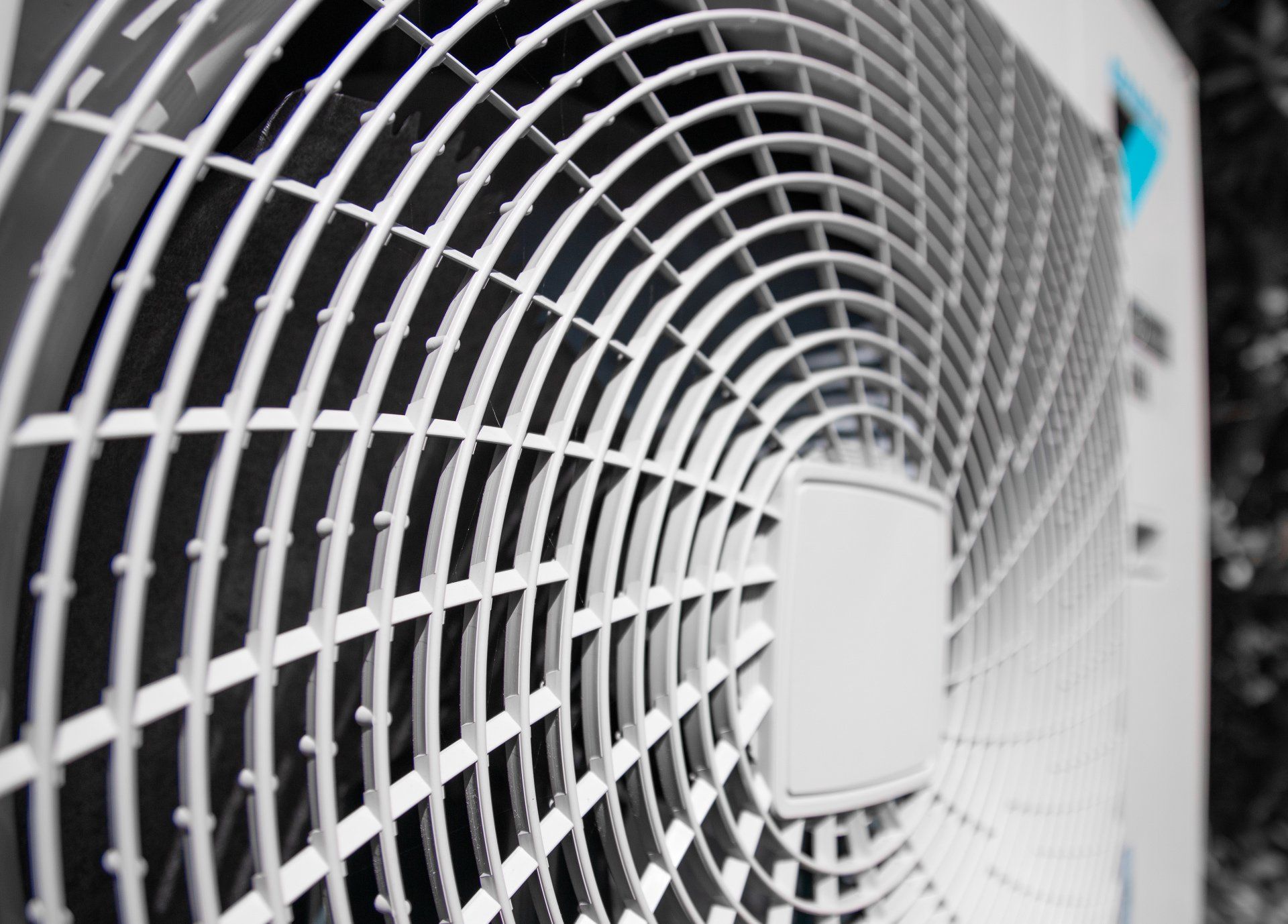 Daikin outdoor heat pump grille.