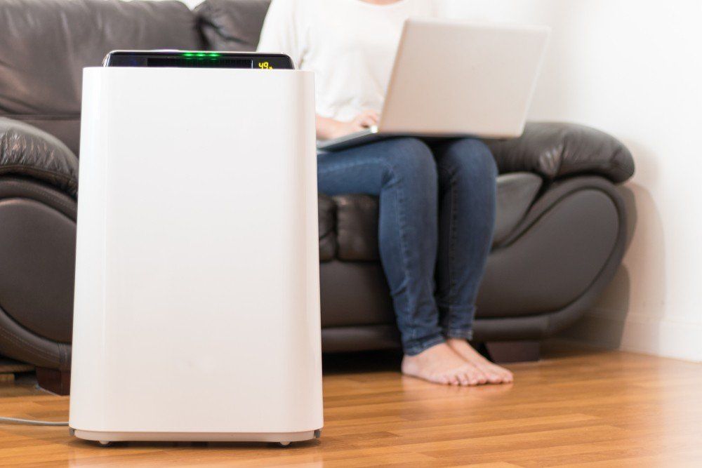 A person using a custom heating and cooling solution