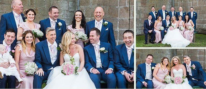 group shots with groomsmen