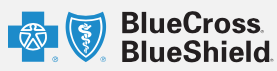 A blue cross blue shield logo with a blue cross and shield.