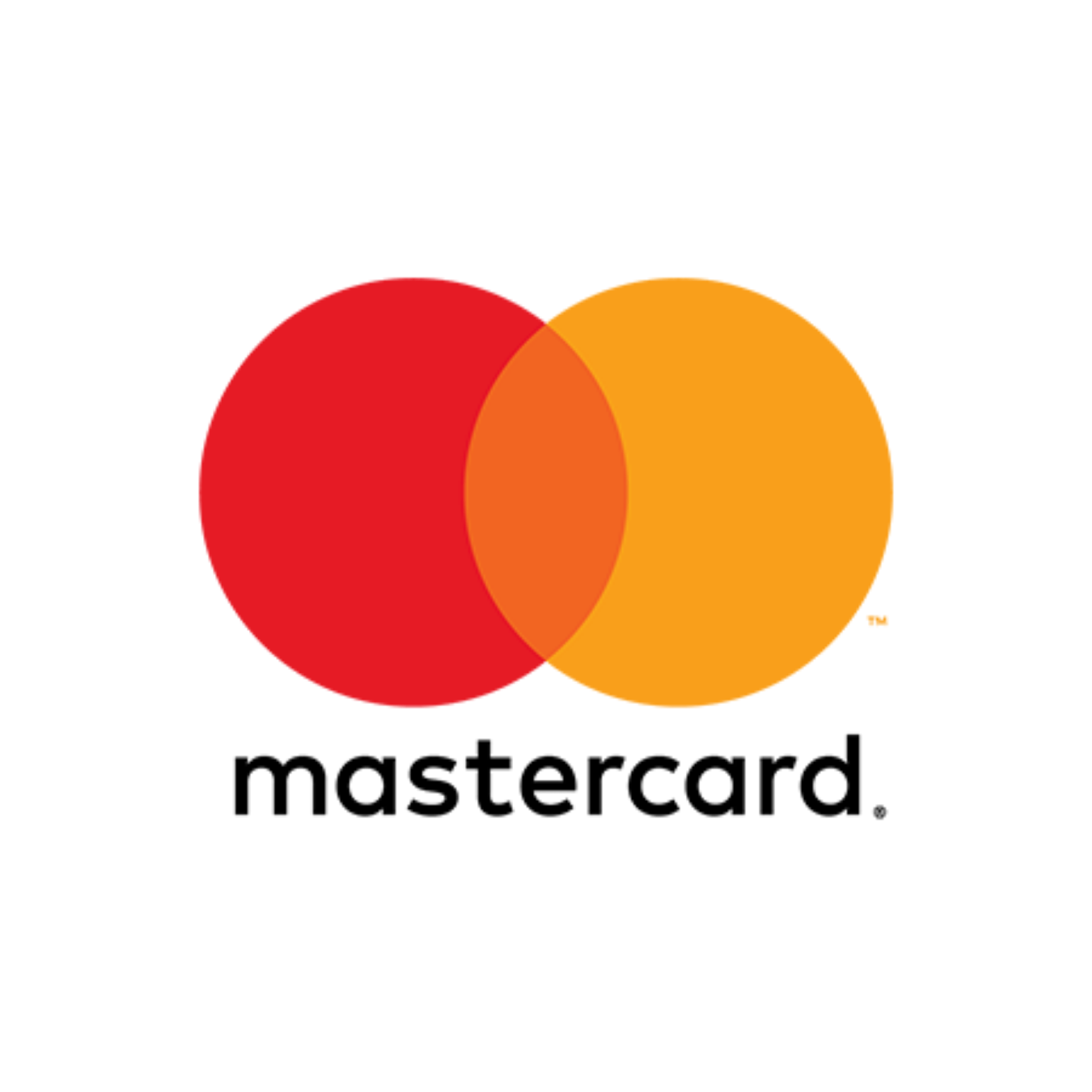 o logotipo da mastercard é um círculo vermelho e laranja.