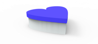 Scatola a cuore, scatola per san valentino, scatola per l'amore.