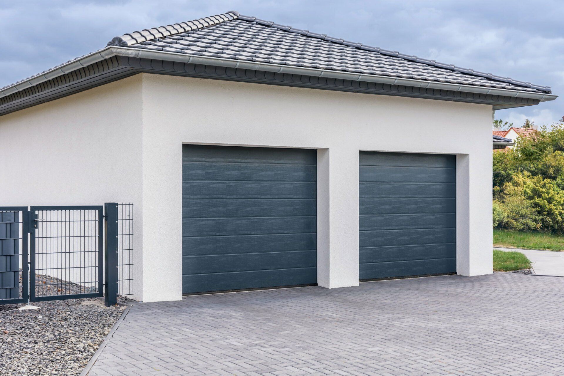 Modern Double Garage — Westport, MA — D & D Overhead Garage Doors