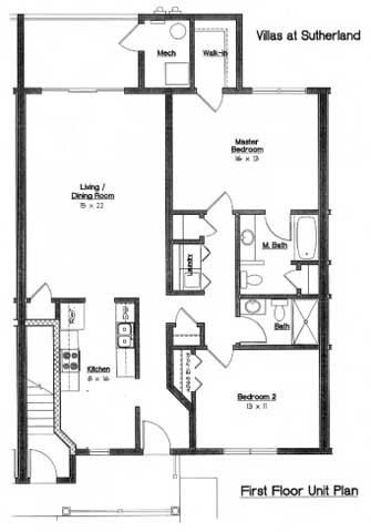2 Bedroom 2 Bath 1st floor