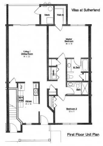 2 Bedroom 2 Bath 1st floor pond view
