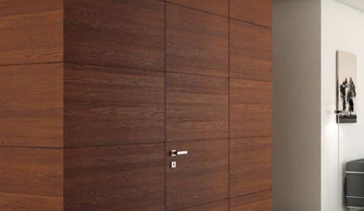Porta scura effetto legno