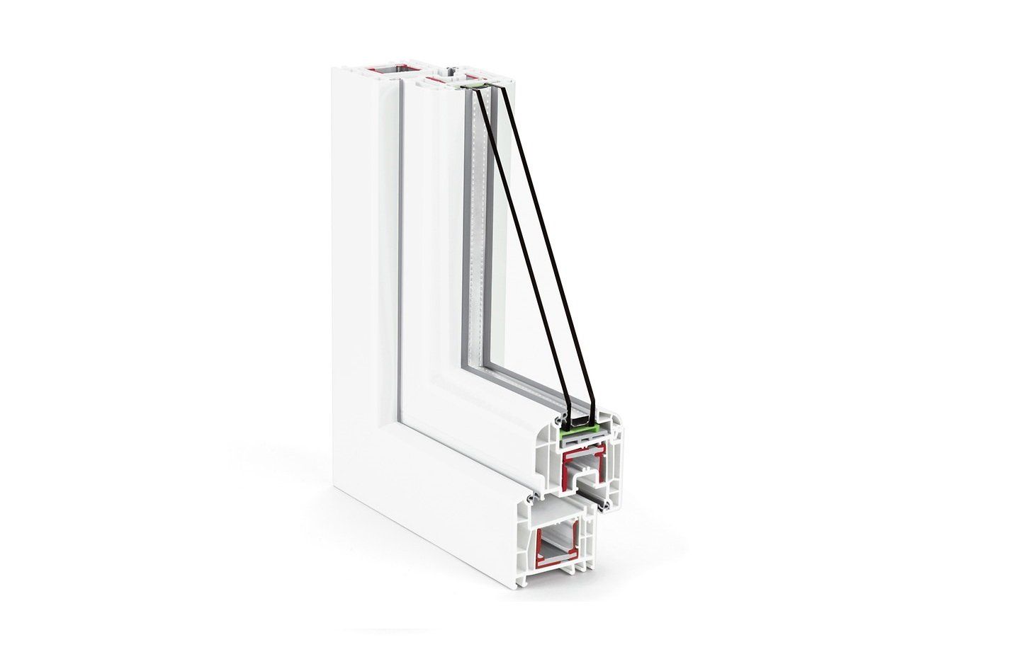 Dettaglio tecnico di infissi in PVC