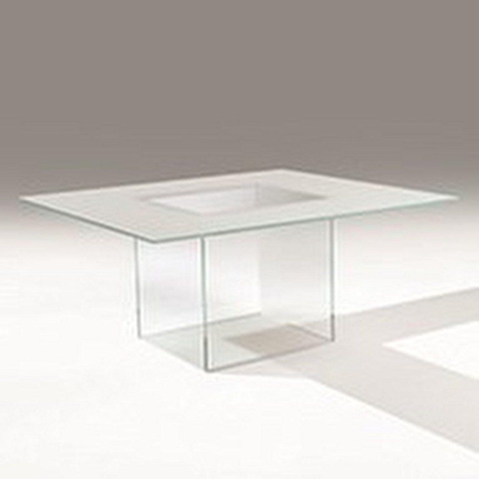 Tavolo di design trasparente in cristallo