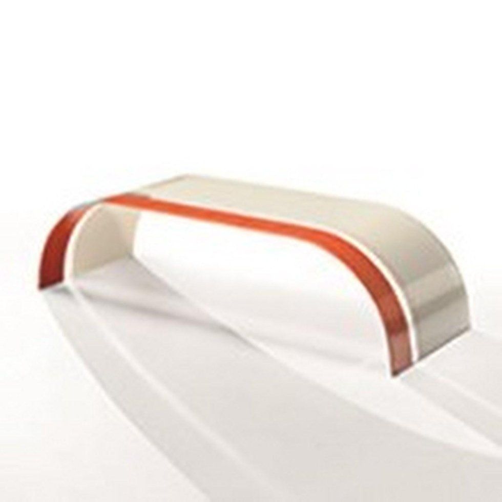 Seduta di design bianca e rossa